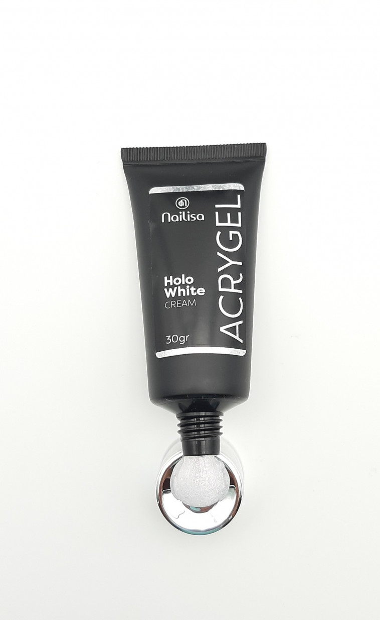 Acrygel tube 30gr - Holo white cream - Nailisa - photo 12